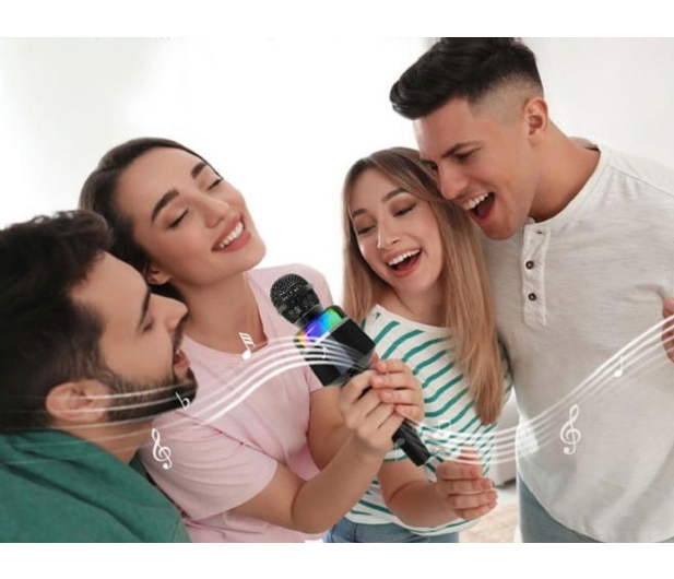 Gembird Bezprzewodowy mikrofon karaoke czarny - 1584111 - zdjęcie 5